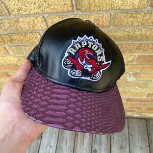 Vintage Toronto Raptors Crocodile Leather Embroidered Hat